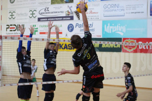 Cucine Lube Civitanova in azione durante il match contro Puliservice Acqua S.Bernardo Cuneo