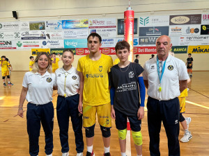 I Capitani di Emmeti Clima Modena e Puliservice Acqua S.Bernardo Cuneo prima della Finale 7°/8° posto
