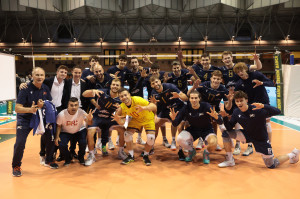I giocatori della Consar esultano a fine partita