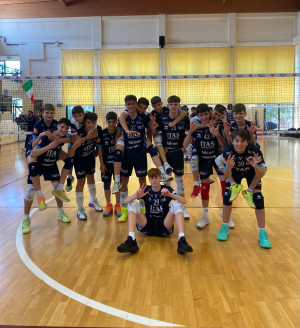 Itas Trentino festeggia la vittoria su Kioene Padova