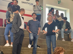 Massimo Righi (Presidente Lega Pallavolo Serie A), Daniele Sottile, Yvonne Schlesinger (Vicedirettrice Lega Pallavolo Serie A)