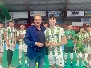 Michele Ciampa, capitano di Acqui Terme, insieme a Massimo Righi