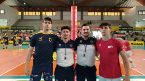 Malavasi e Selleri, capitani di Monza e Trento, prima del fischio d'inizio