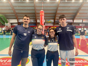 Sacco e Fedrici, capitani di Monza e Trento, prima del fischio d'inizio
