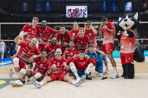 Foto vittoria Gas Sales Bluenergy Volley Piacenza
