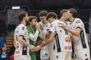 L'esultanza di Padova in partita. 
