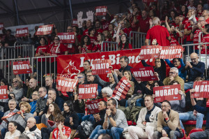 Il pubblico del PalabancaSport di Piacenza.