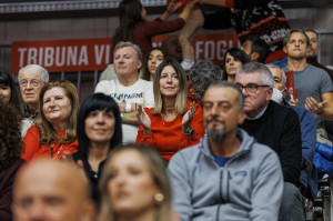 La Presidente di Gas Sales Bluenergy Piacenza, Elisabetta Curti, in tribuna. 