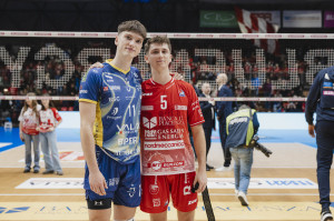 Paolo Porro e Luca Porro al termine della partita. 