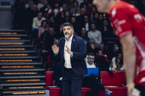 Il Capo allenatore della Gas Sales Bluenergy Volley Piacenza Dante Boninfante. 