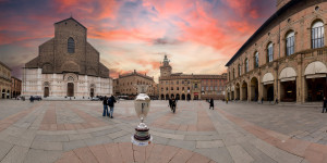 La Coppa Italia in piazza Maggiore