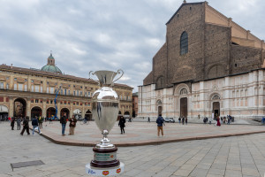 La Coppa Italia in piazza Maggiore