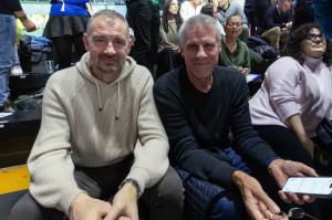 Nikola Grbic e Karch Kiraly sulle tribune dell'Unipol Arena di Bologna