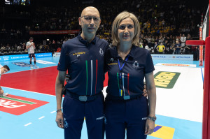 Umberto Zanussi e Dominga Lot, 1° e 2° arbitro della Finale