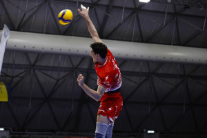 Attacco di Efe Mandiraci, MVP della partita. 