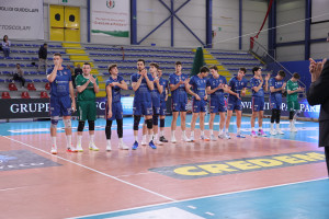 Lupi Siena schierata a inizio gara