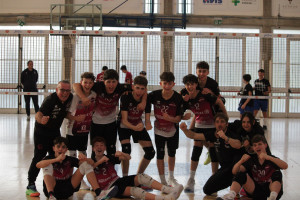 Allianz Milano festeggia la vittoria per 3 a 0 contro Consar Ravenna