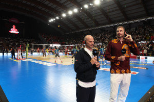 Il bordocampo di Rai Sport con Edi Dembinski e Matteo Piano