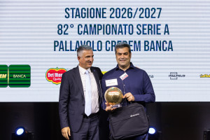 Fabio Fistetto, AD Lega Pallavolo, insieme a Giovanni Mafrici (Domotek Reggio Calabria)