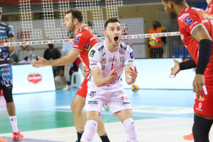 Cucine Lube Civitanova - Esultanza del libero Fabio Balaso