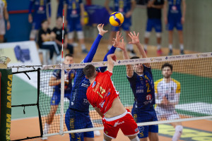 Mattia Orioli in fase di attacco